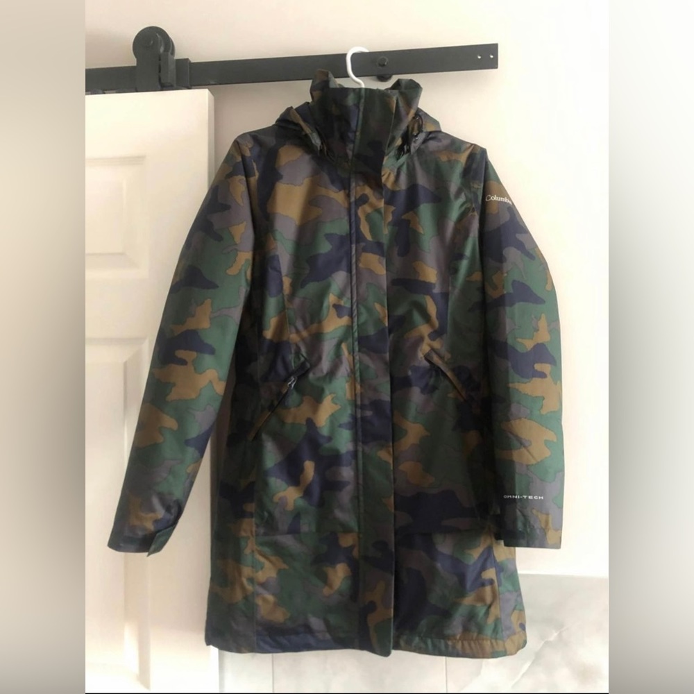 Columbia omni-tech waterproof long jacket